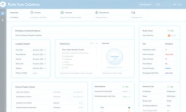 Route optimization software dashboard